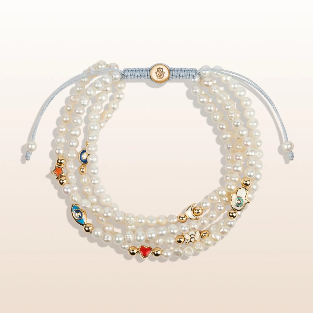 Inner Glow - Pearl Enamel Multi Symbol Bracelet