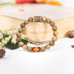 Double Tibet Agarwood Beaded Bracelets With Stone